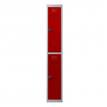 300D 2 Door Personal Locker PL1233GRC with Combination Lock - Red