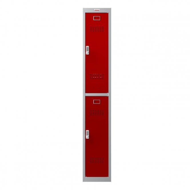 Phoenix Safes 300D 2 Door Personal Locker PL1233GRE with Electronic Lock - Red
