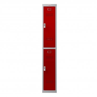 300D 2 Door Personal Locker PL1233GRE with Electronic Lock - Red