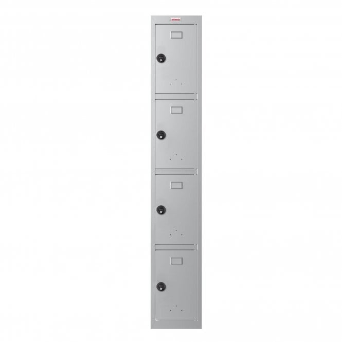 Phoenix Safes 300D 4 Door Personal Locker PL1433GGC with Combination Lock - Grey