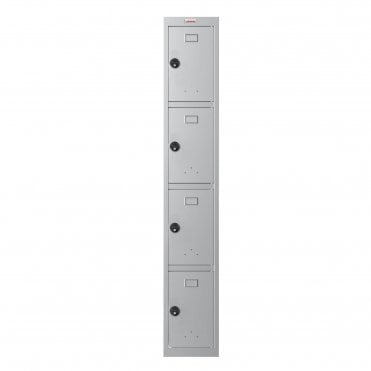 300D 4 Door Personal Locker PL1433GGC with Combination Lock - Grey