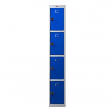 4 Door Personal Locker PL1430GBC with Combination Lock - Blue