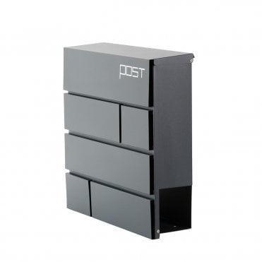 Estilo 21 Steel Post Box - Graphite Grey