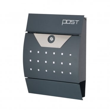 Estilo 22 Steel Post Box - Graphite Grey