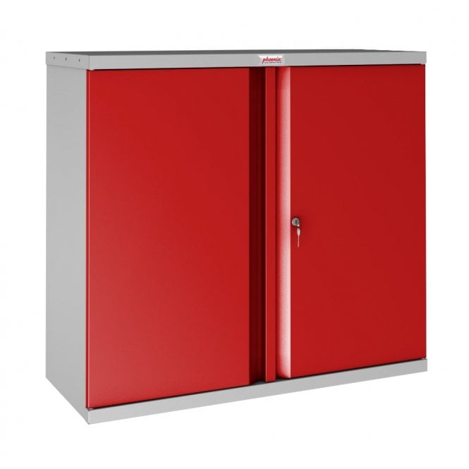Phoenix Safes Steel Storage Cupboard SCL0891GRK - Red