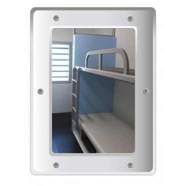 Anti-Ligature Vanity Mirror - Stainless Steel 400 x 300mm