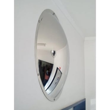 Anti Vandal Wall Dome/Subway Mirror - Stainless Steel 500mm