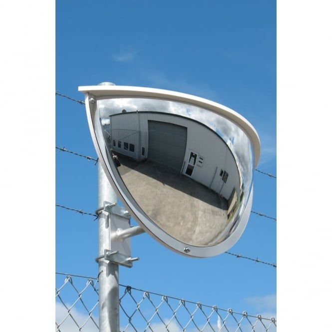 Securikey Exterior Hemisphere Convex Half Face Mirror - Acrylic 900mm
