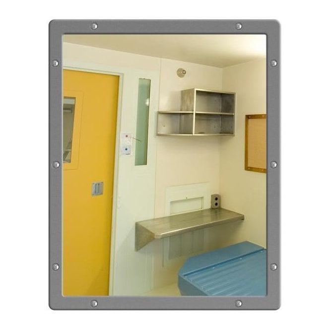 Securikey Flat Stainless Steel Vanity Mirror - Anti-Ligature 400 x 300mm