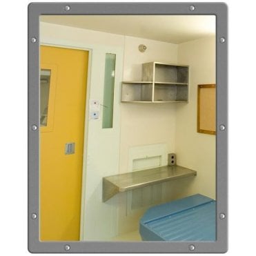 Flat Stainless Steel Vanity Mirror - Anti-Ligature 600 x 500mm