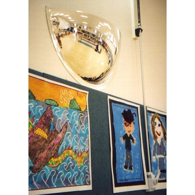 Securikey Hemisphere Convex Half Face - Acrylic Mirror 900 x 450mm