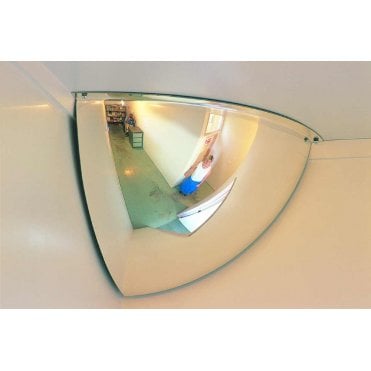 Hemisphere Convex Quarter Face - Acrylic Mirror 300 x 300mm